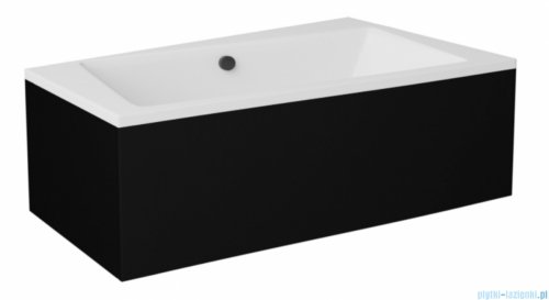 Besco Infinity 150x90cm wanna asymetryczna prawa + obudowa CZARNY mat + syfon CZARNY #WAI-150-NP/OAI-150-NSC/19977