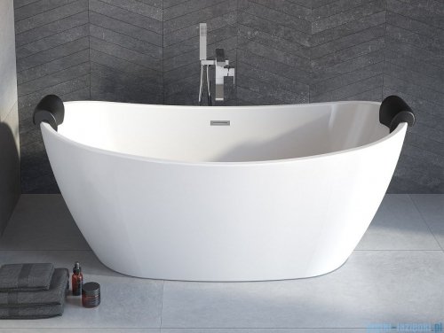 Besco Ayla wanna 170x80cm wolnostojąca z syfonem i przelewem ZŁOTYM  #WAS-170-AZL