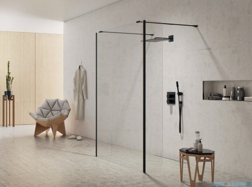 New Trendy New Modus Black kabina Walk-In 130x30cm przejrzyste kabina prysznicowa
