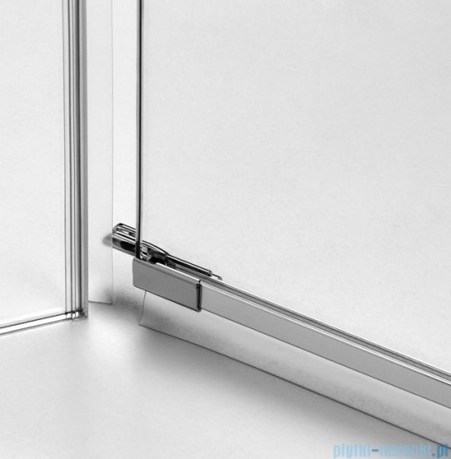 New Trendy Eventa Black Chrome drzwi wnękowe pojedyncze 110x200 cm przejrzyste lewe czarny połysk EXK-6133