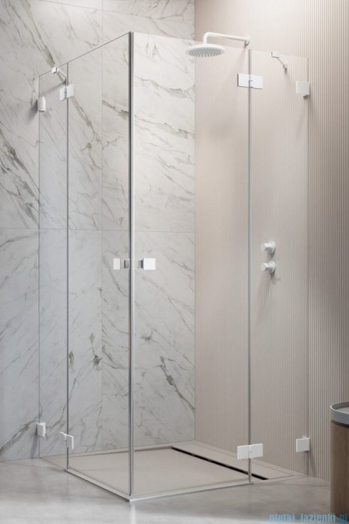 Radaway Essenza Pro White Kdd kabina 100x80cm przejrzyste 10096100-04-01L/10096080-04-01R