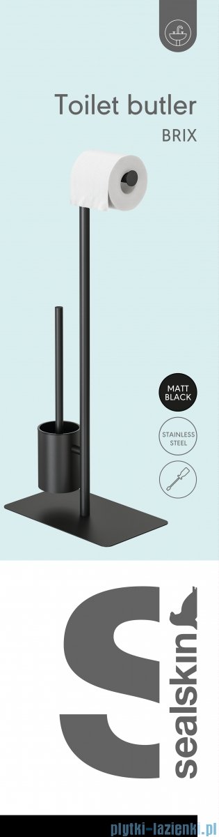 Sealskin Brix Stojak na papier toaletowy wolnostojący czarny 800790