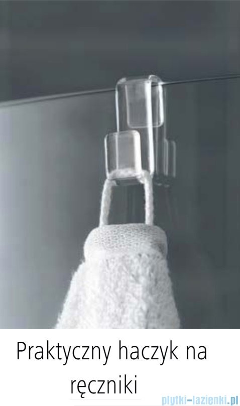 Kermi Pega drzwi wahadłowe 2-skrzydłowe 100 cm przejrzyste PEPTD10020VPK