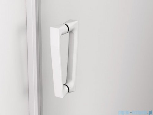 SanSwiss Cadura White Line drzwi wahadłowe 75cm jednoczęściowe lewe z polem stałym biały mat CA13G0750907