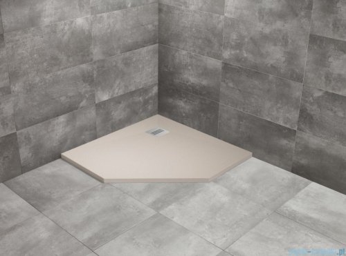 Radaway Kyntos PT brodzik pięciokątny 100x100cm kaszmirowy HKPT100100-84