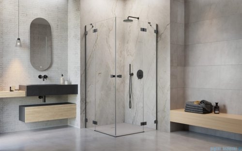 Radaway Essenza Pro Brushed GunMetal Kdd kabina 80x90cm szczotkowany grafit 10096080-92-01L/10096090-92-01R