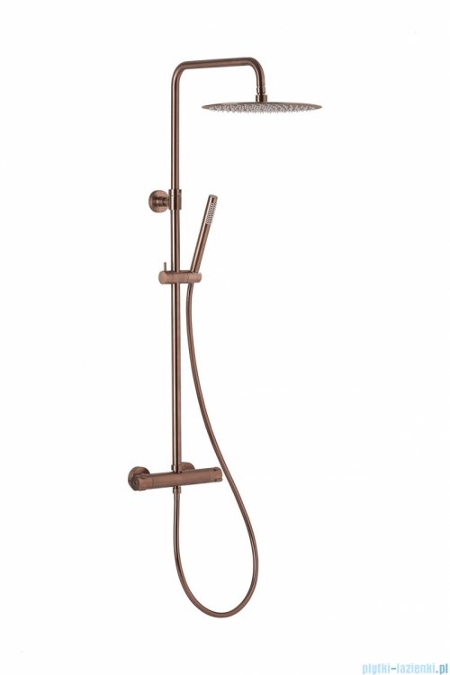 KFA MOZA PREMIUM ROSE GOLD deszczownia z baterią termostatyczną miedź szczotkowana 5736-920-34