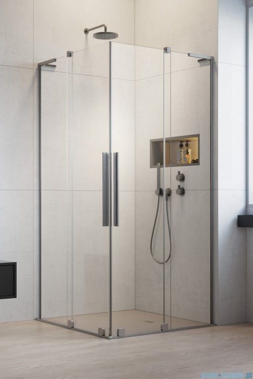 Radaway Furo SL Brushed Nickel KDD kabina 80x90cm szczotkowany nikiel 10305080-91-01L/10305090-91-01R