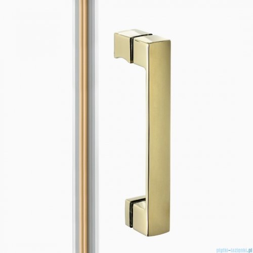 New Trendy Nesta Light Gold kabina 100x110x200 cm prawa wspornik równoległy złoty połysk/szkło przejrzyste K-4536