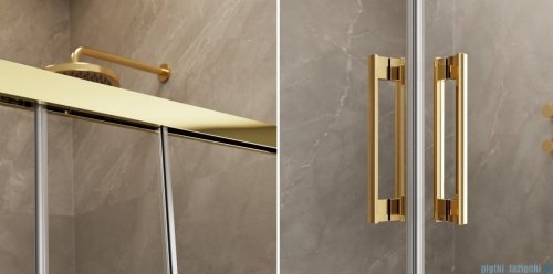 Radaway Idea Gold Kdj kabina 130x110cm lewa złoty połysk/szkło przejrzyste 387043-09-01L/387053-09-01R