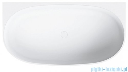 Omnires Valencia M+ wanna przyścienna 148x77 cm biały mat VALENCIA148WPBM