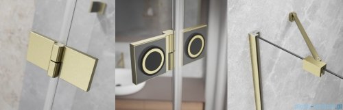 Radaway Essenza Brushed Gold PND II parawan nawannowy 100cm prawy szczotkowane złoto/przejrzyste 110002100-99-01R