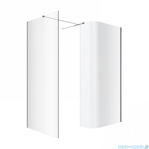 Excellent Vidoq walk-in kabina prysznicowa gięta, ścianka prosta 120cm, ścianka gięta 93cm chrom KAEX.1507.K.1200.0930.CR