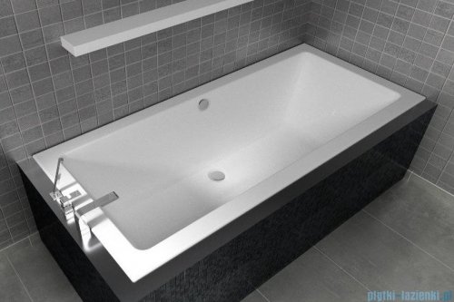 Riho Lugo 180x80cm wanna prostokątna z hydromasażem Pneumatic lewa + nogi + syfon BT02-PNE-L