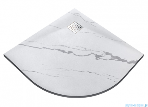 Besco Vexo Marble brodzik 90x90cm półokrągły VM-90-90-P