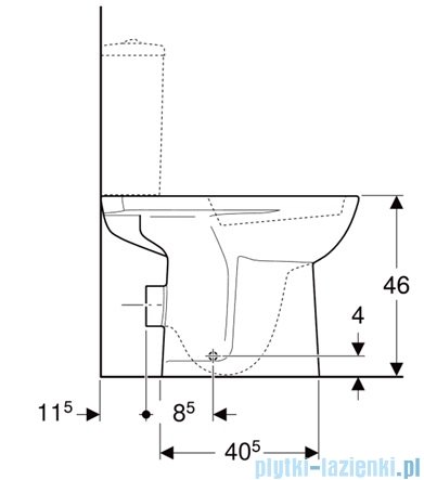 Geberit Selnova Comfort Miska stojąca lejowa 500284015