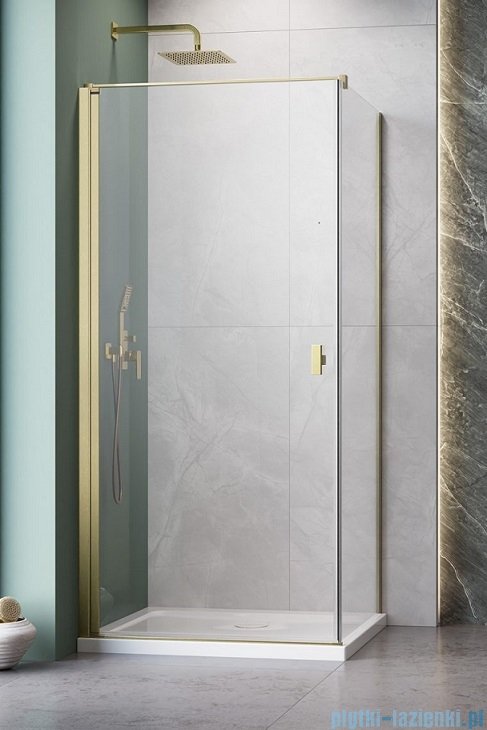 Radaway Nes Kdj I Brushed Gold kabina 100x80cm lewa szczotkowane złoto 10022100-99-01L/10039080-01-01