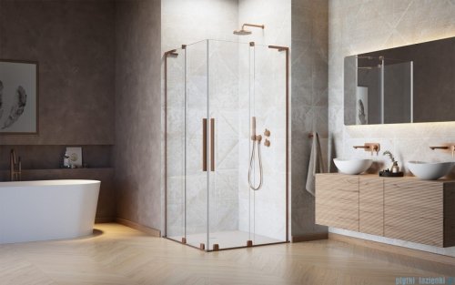 Radaway Furo SL Brushed Copper KDD kabina 120x120cm szczotkowana miedź 10305120-93-01L/10305120-93-01R
