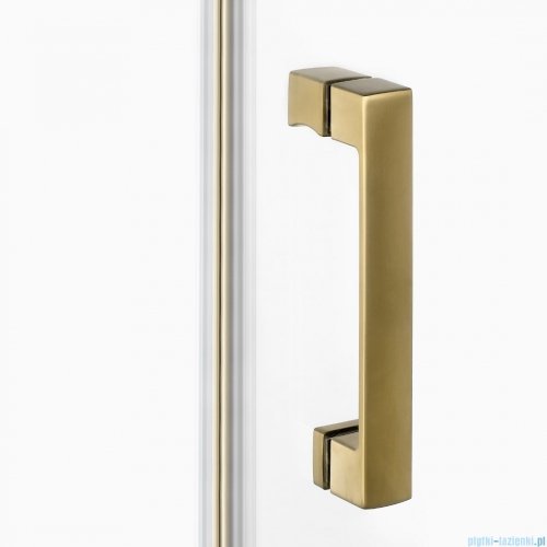 New Trendy Nesta Gold Brushed kabina 100x70x200 cm lewa wspornik równoległy złoto szczotkowane/szkło przejrzyste K-4412