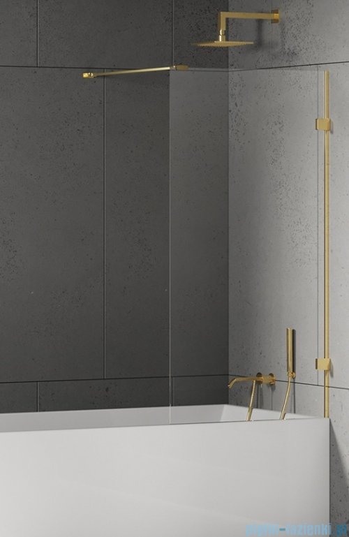 New Trendy Eventa Gold Shine Parawan nawannowy 50x150 cm z wspornikiem prostopadłym przejrzyste Złoty połysk EXK-4892-WP