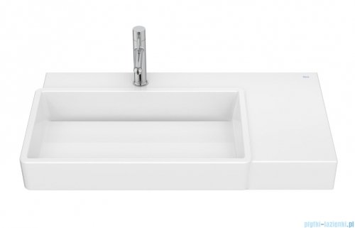 Roca Tura umywalka ścienna/meblowa 80 x 43 cm z otworem na baterie biała lewa A327697000