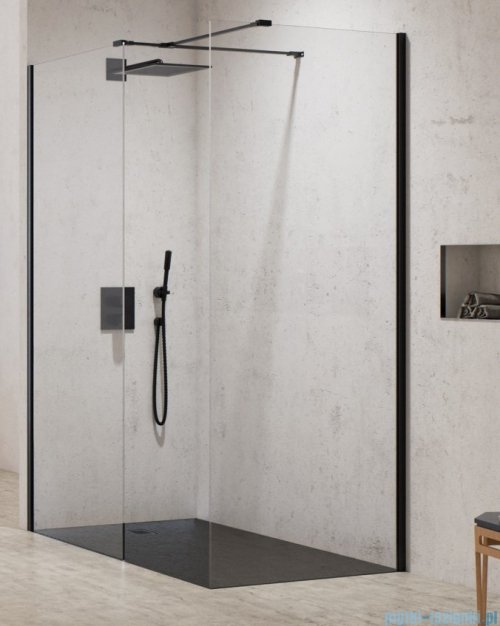 New Trendy New Modus Black kabina Walk-In 130x80x200 cm przejrzyste