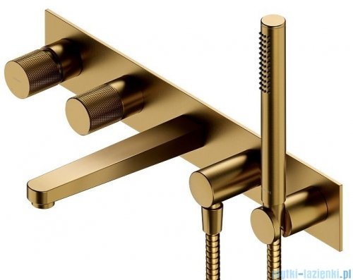 Omnires Contour bateria wannowa 5-otworowa podtynkowa złoto szczotkowane CT8037/1GLB