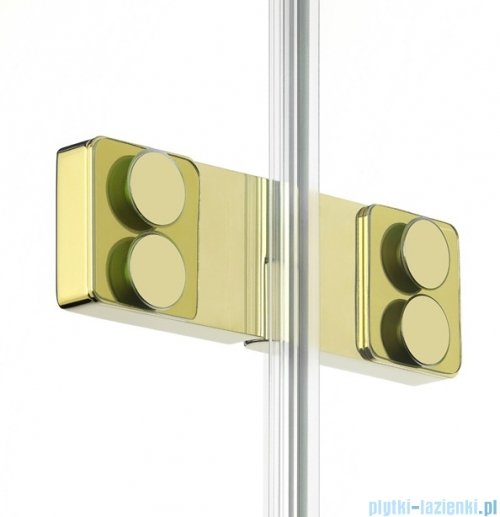 New Trendy Eventa Gold Shine kabina prysznicowa prostokątna 90x110x200 cm prawa przejrzyste Złoty połysk EXK-4729