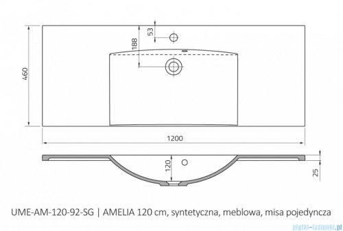 Oristo Brylant szafka z umywalką wisząca 119x50x45 czarny mat OR36-SD2S-120-8-V3+UME-AM-120-92-C