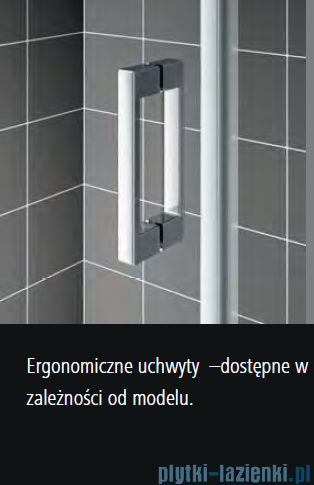 Kermi Cada XS drzwi przesuwne 3-częściowe z polem stałym lewe 100 cm CKG3L10020VPK