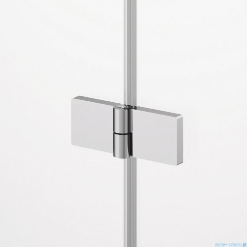 Ronal ANNEA AN13 Drzwi jednoczęściowe ze ścianką stałą w linii 120x200cm prawe srebrny połysk AN13D12005007