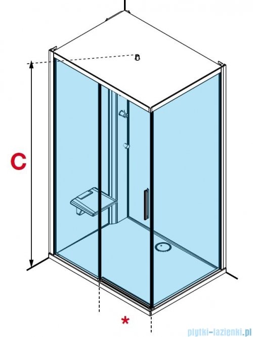 Novellini Glax 1 2.0 kabina standard 120x90 lewa biała G212P299SMF-1UU