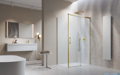 Radaway Idea Kdj Brushed Gold  kabina 110x70cm prawa szczotkowane złoto 387041-99-01R/387048-99-01L