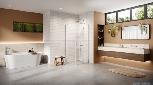 New Trendy Nesta kabina 100x90x200 cm prawa wspornik równoległy przejrzyste K-3640