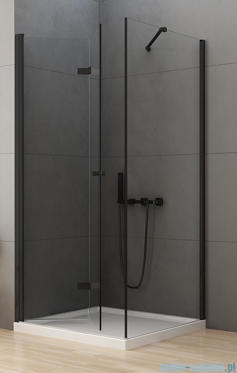 New Trendy New Soleo Black 70x90x195 cm kabina lewa przejrzyste D-0233A/D-0115B