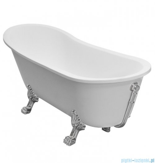 Besco Olaya Glam złota 160x68cm wanna owalna Retro + nogi złote #WAO-160-GZG