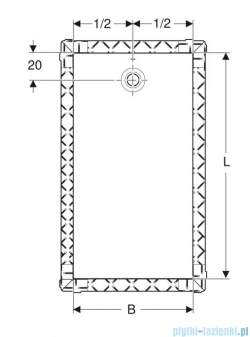 Geberit brodzik Olona 170x90cm z włókniną uszczelniającą biały 550.929.00.1