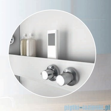 Novellini Glax 3 kabina prysznicowa z hydromasażem 100x70 prawa srebrny GL3A107DT1F-1B