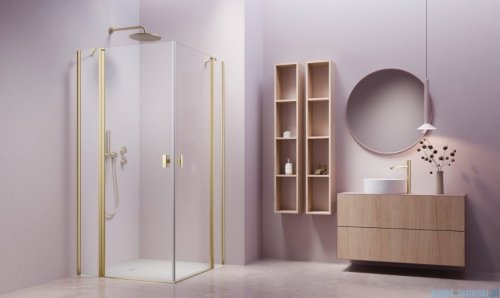 Radaway Nes 6 Kdd II Brushed Light Gold kabina 100x90cm szczotkowane jasne złoto 10031100-98-01L/10031090-98-01R