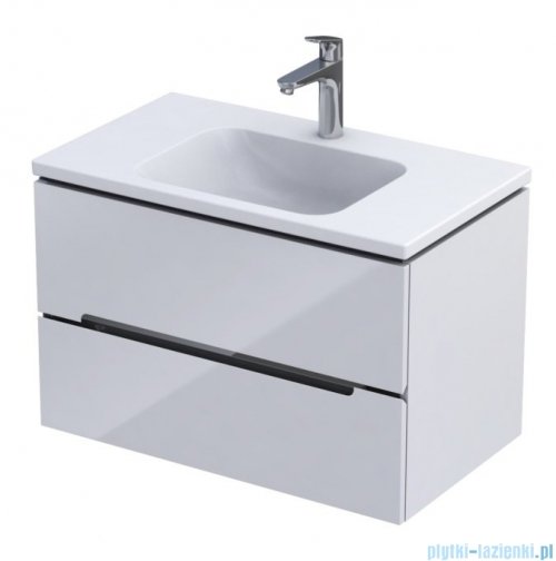 Oristo Silver Uni szafka podumywalkowa wisząca 80x50x46cm biały połysk OR33-SD2S-80-1-V3