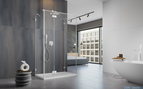 Radaway Essenza Pro White Kdj+S kabina 100x80x100cm lewa biały mat/szkło przejrzyste 10097380-04-01L/10098100-01-01/10098100-01-01