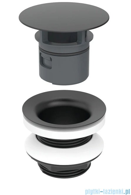 Geberit Zawór zestawu odpływowego ze swobodnym przepływem, L8cm, czarny mat 152.080.14.1