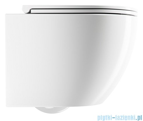 Omnires Ottawa Silent Power™ miska WC wisząca + deska wolnoopadająca biały połysk OTTAWASPMWBP