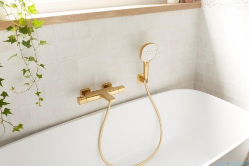 KFA MALAGA BRUSHED LIGHT GOLD bateria termostatyczna wannowa złoty szczotkowany 5754-010-31