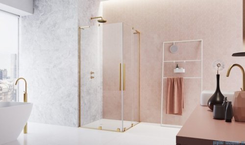 Radaway Furo SL Gold KDD kabina 120x90cm złoty połysk/szkło przejrzyste 10305120-09-01L/10305090-09-01R