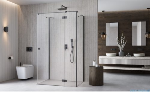 Radaway Essenza Brushed GunMetal Kdj+S kabina 75x110x75cm prawa szczotkowany grafit 1384049-01-01/1385023-92-01R/1384049-01-01