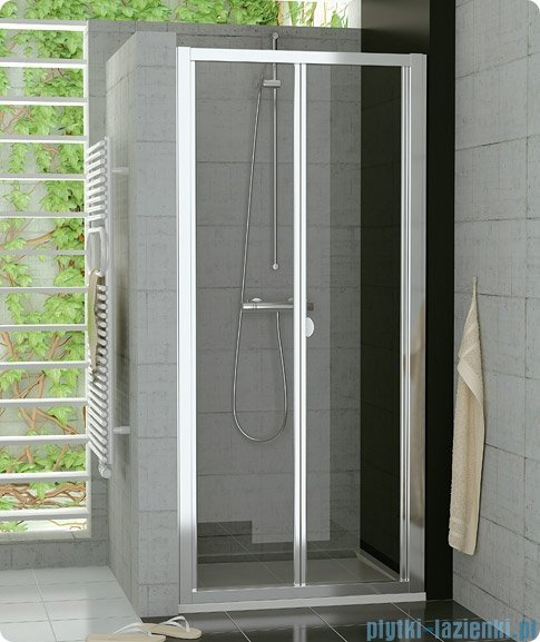 SanSwiss Top-Line Drzwi 2-częściowe 75cm profil biały TOPK07500407  