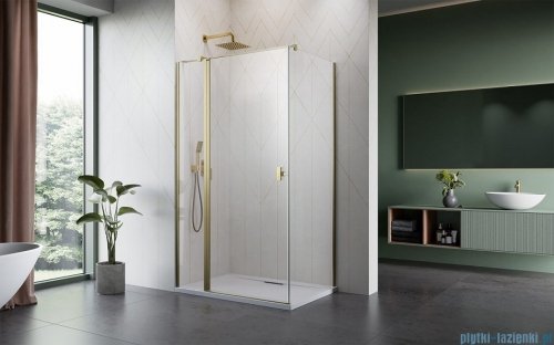 Radaway Nes Kdj II Brushed Gold kabina 110x80cm lewa szczotkowane złoto 10032110-99-01L/10039080-01-01