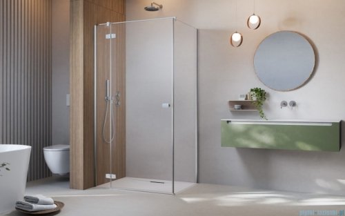 Radaway Fuenta Kdj kabina 80x110cm lewa chrom połysk szkło przejrzyste 1384043-01-01L/1384053-01-01
