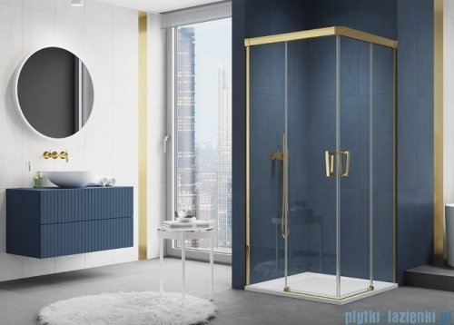 SanSwiss Cadura Gold Line drzwi przesuwne 70cm jednoskrzydłowe prawe z polem stałym CAE2D0701207